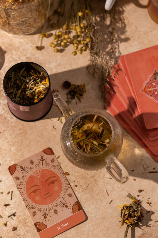 Sacred Cycles Oracle deck and Inner Summer organic herbal tea