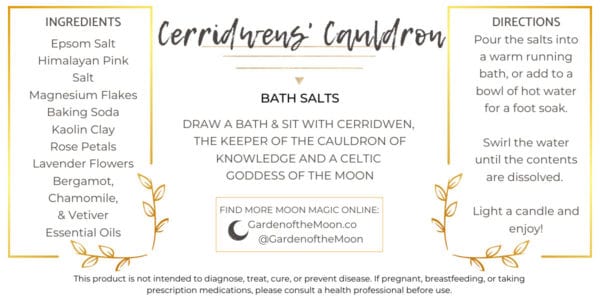 Cerridwen's Cauldron Bath Salts Ingred